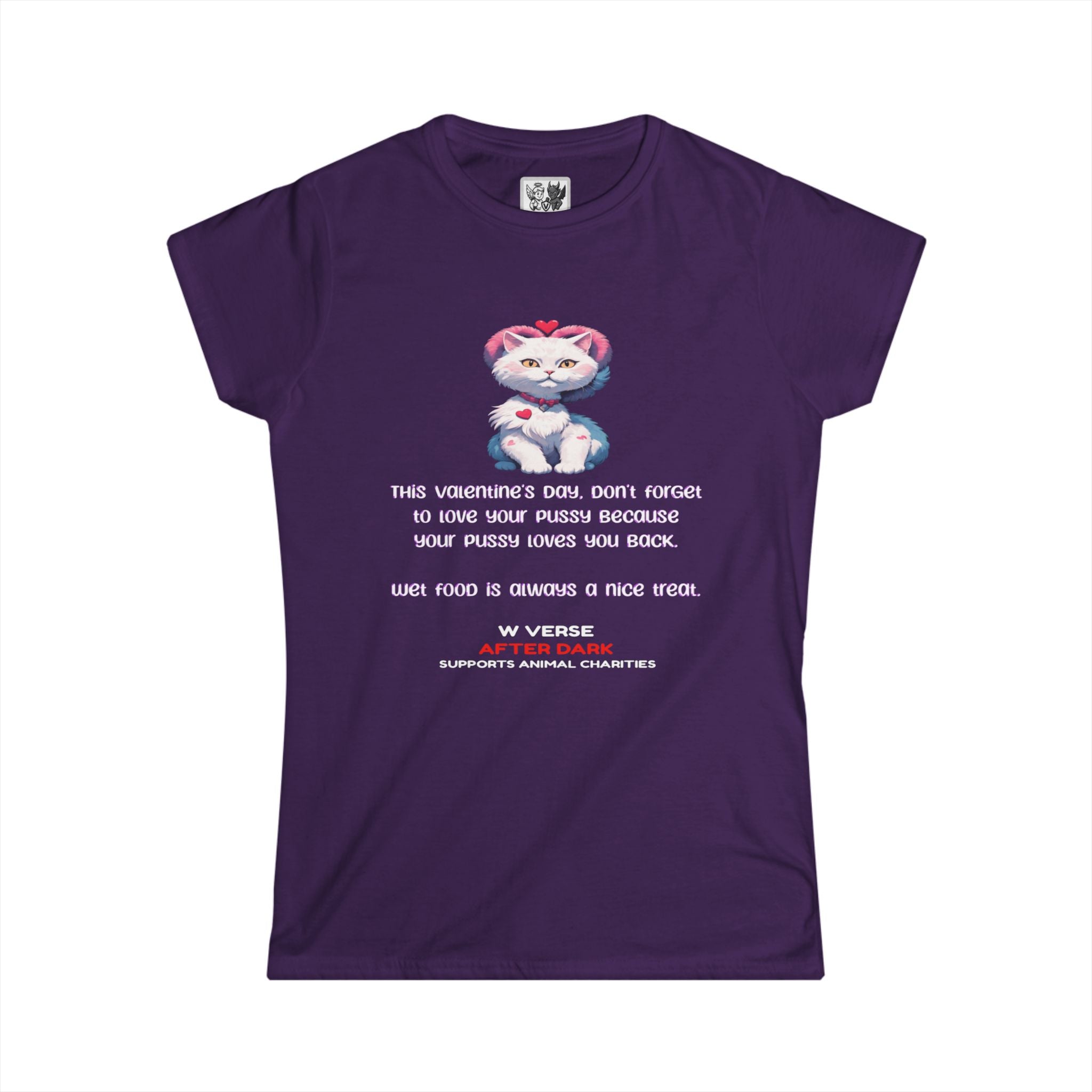 Tricou W Verse de Ziua Îndrăgostiților cu imprimeu îndrăgostită