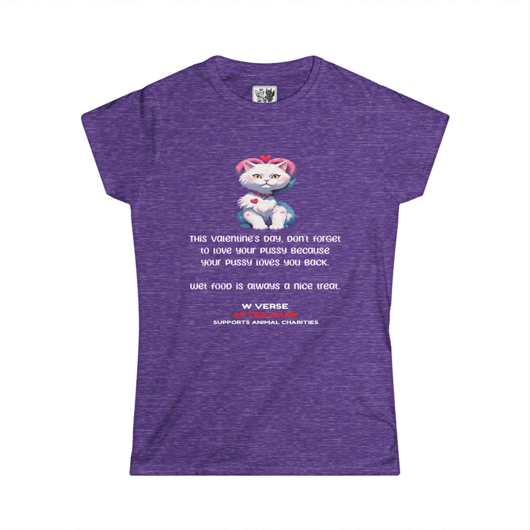 Tricou W Verse de Ziua Îndrăgostiților cu imprimeu îndrăgostită
