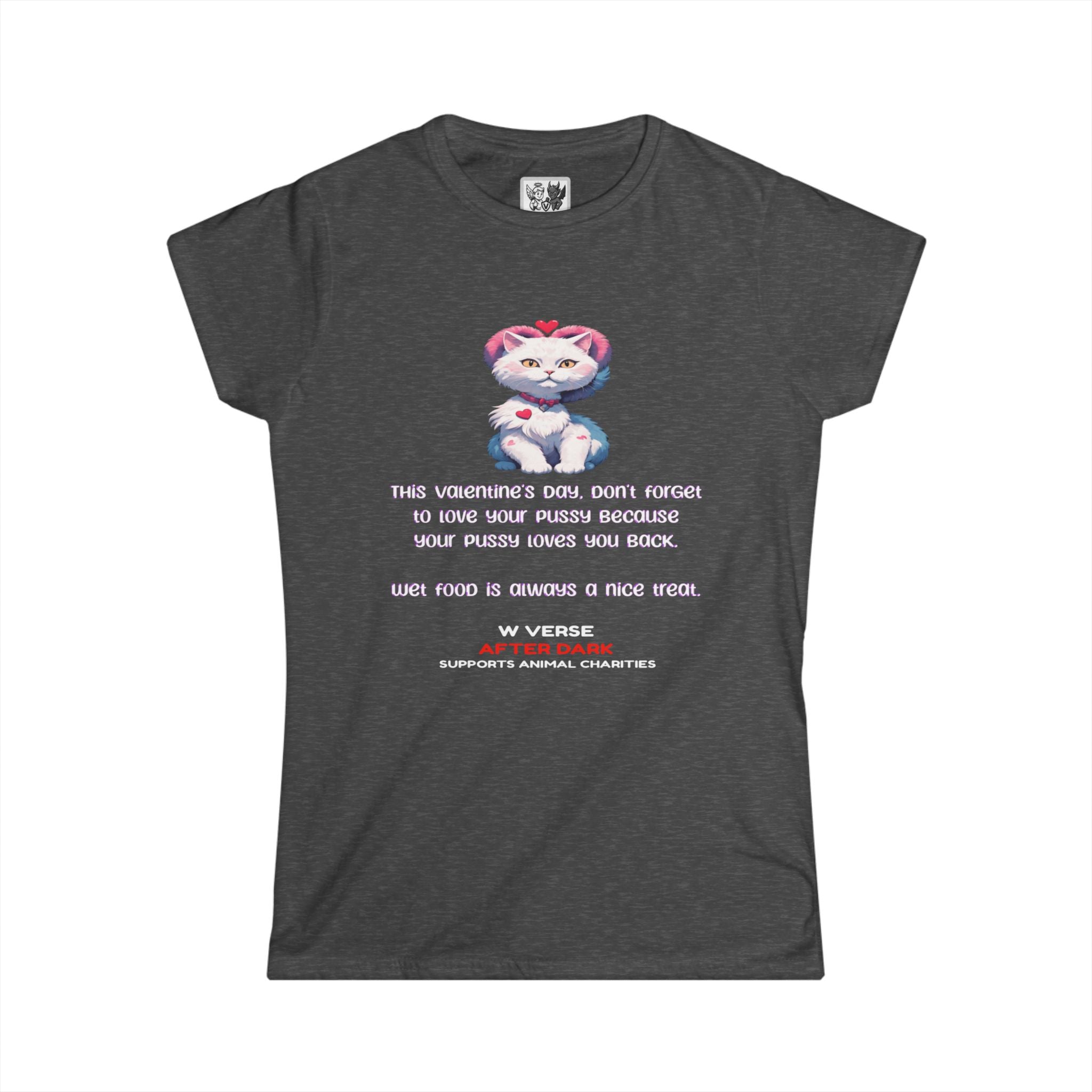 Tricou W Verse de Ziua Îndrăgostiților cu imprimeu îndrăgostită