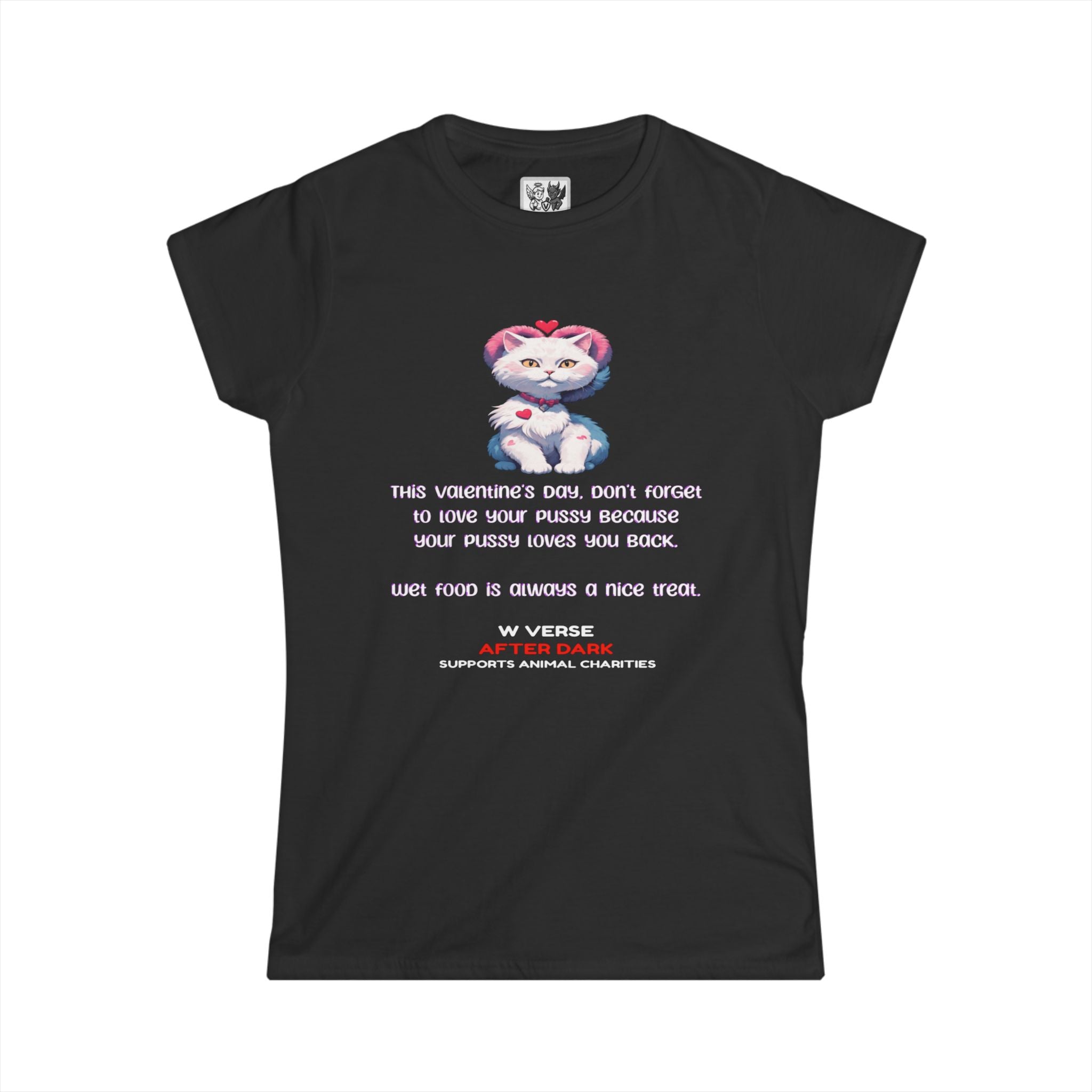 Tricou W Verse de Ziua Îndrăgostiților cu imprimeu îndrăgostită