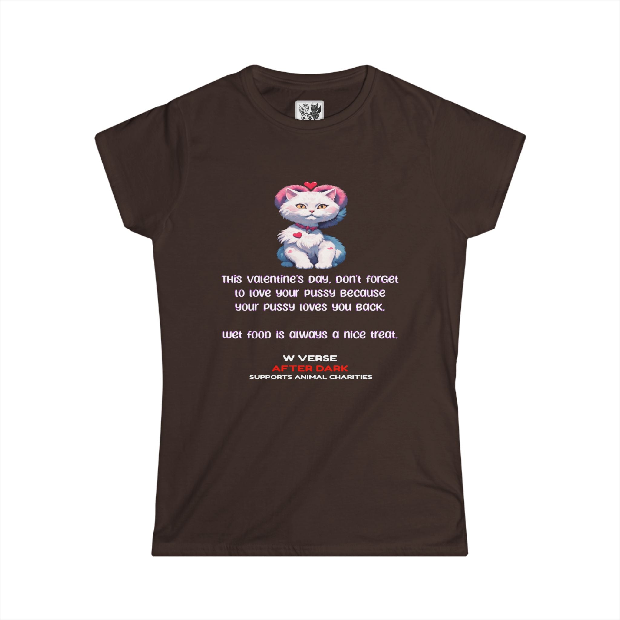 Tricou W Verse de Ziua Îndrăgostiților cu imprimeu îndrăgostită