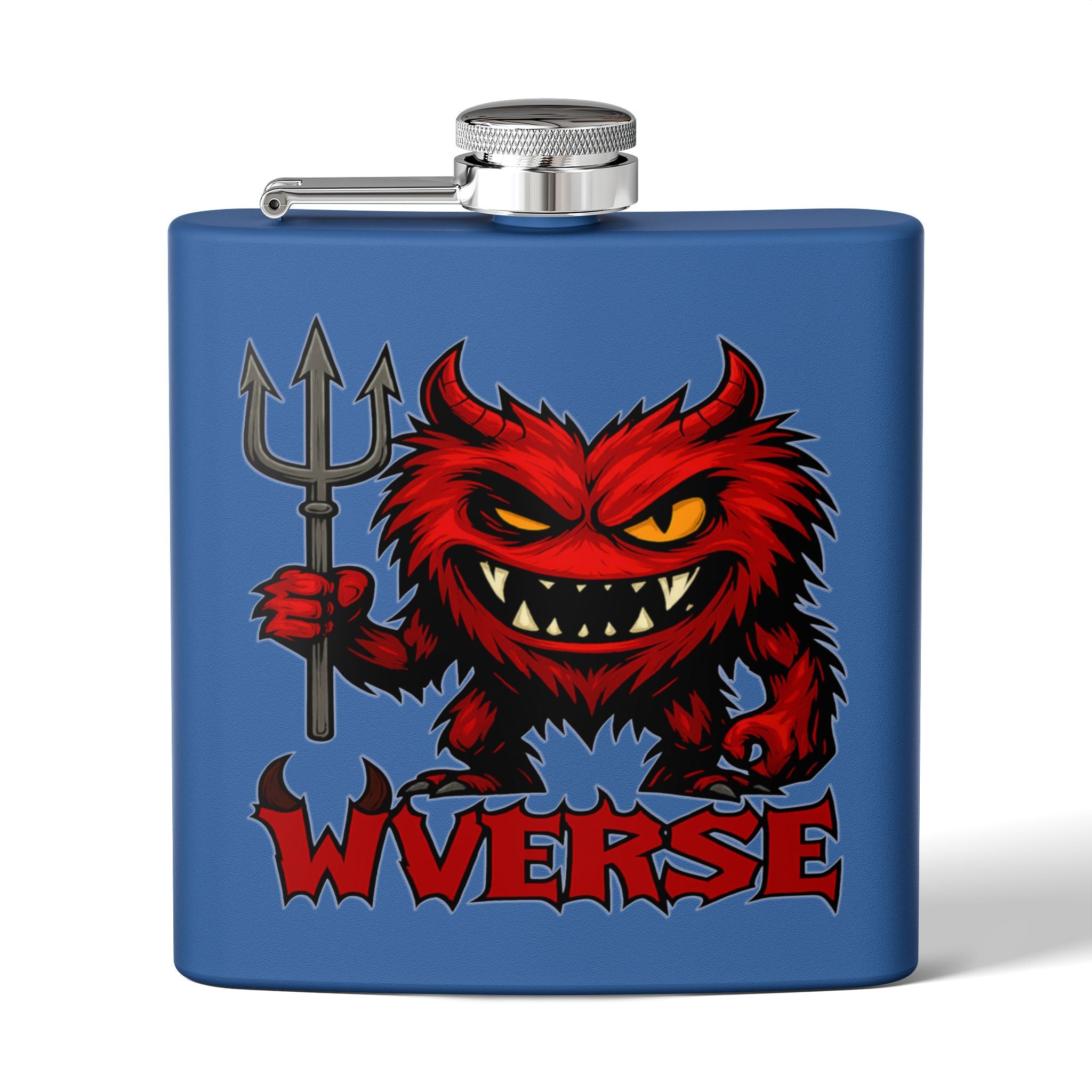 W Verse Mascot & Devilish Logo Flask