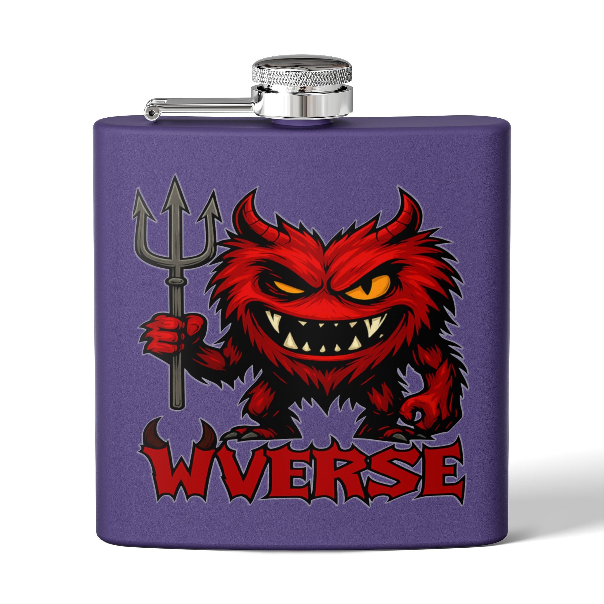 W Verse Mascot & Devilish Logo Flask