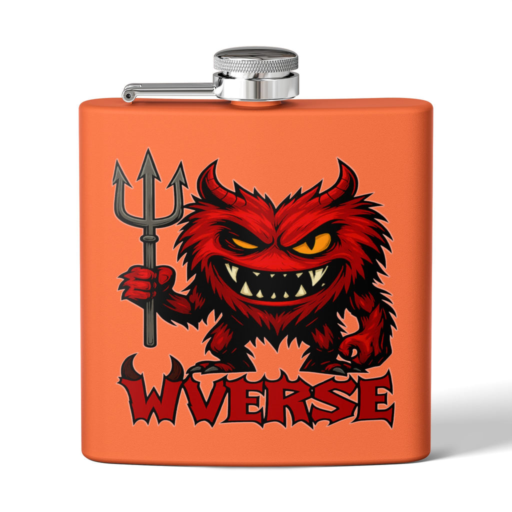 W Verse Mascot & Devilish Logo Flask