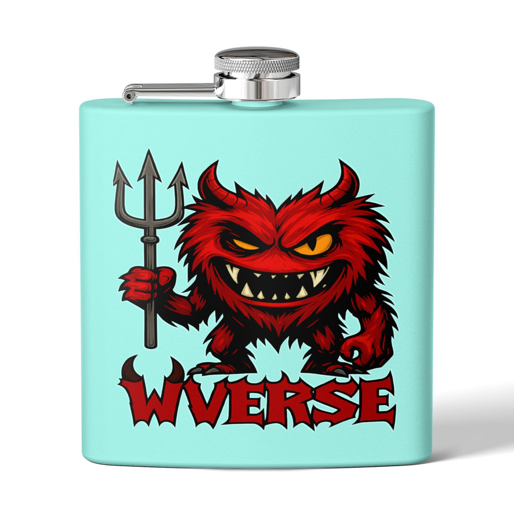 W Verse Mascot & Devilish Logo Flask