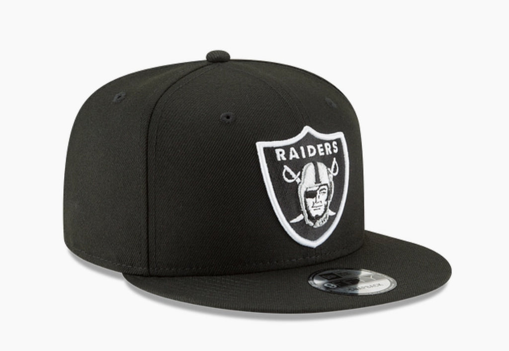Las Vegas Raiders 9FIFTY New Era Black/White Shield Snapback Hat