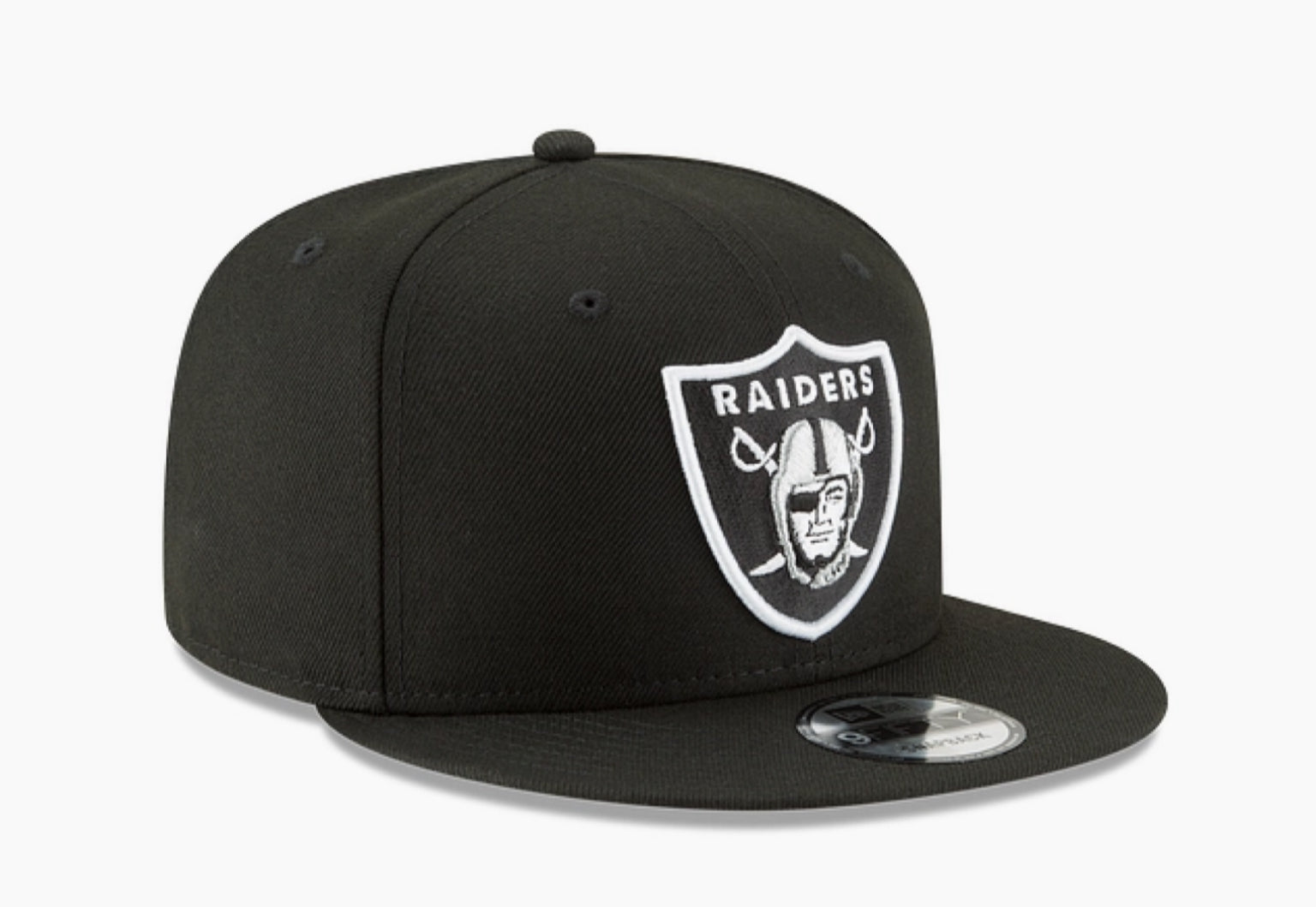 Las Vegas Raiders 9FIFTY New Era Black/White Shield Snapback Hat