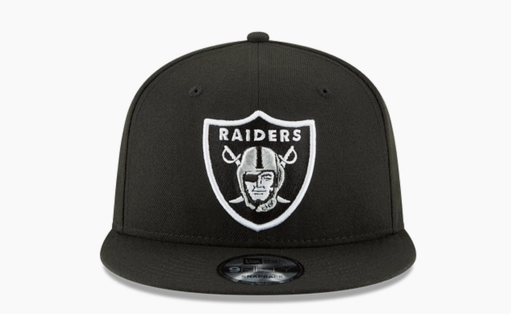 Las Vegas Raiders 9FIFTY New Era Black/White Shield Snapback Hat