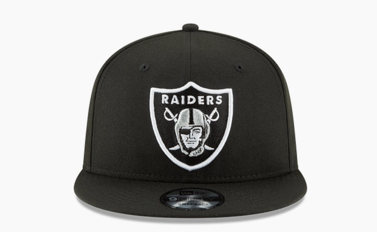 Las Vegas Raiders 9FIFTY New Era Black/White Shield Snapback Hat