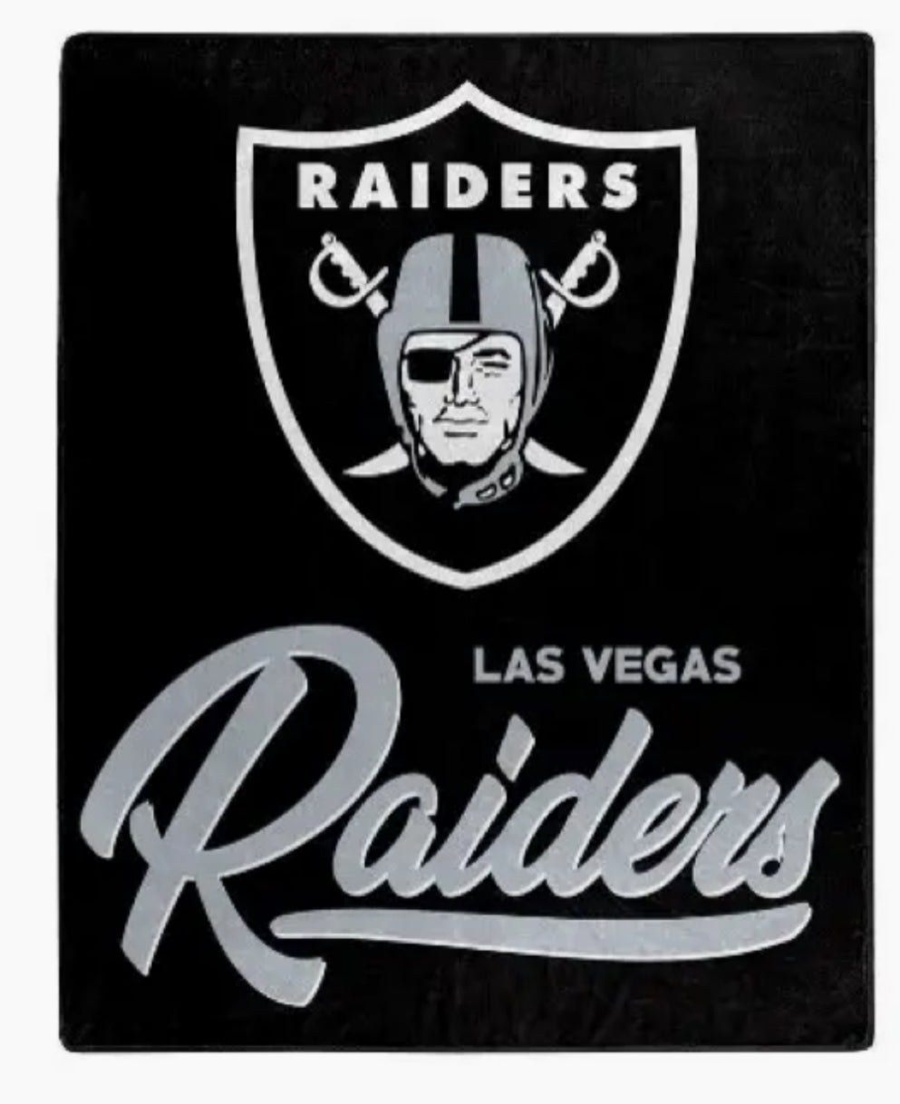 NFl Las Vegas Raiders Royal Plush Raschel 50x60 Throw