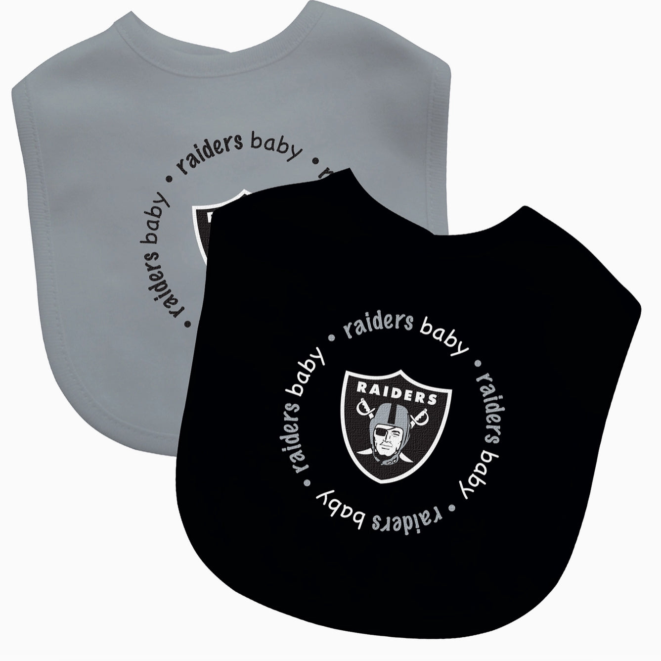 Las Vegas Raiders - Baby Bibs 2-Pack - Black & Gray